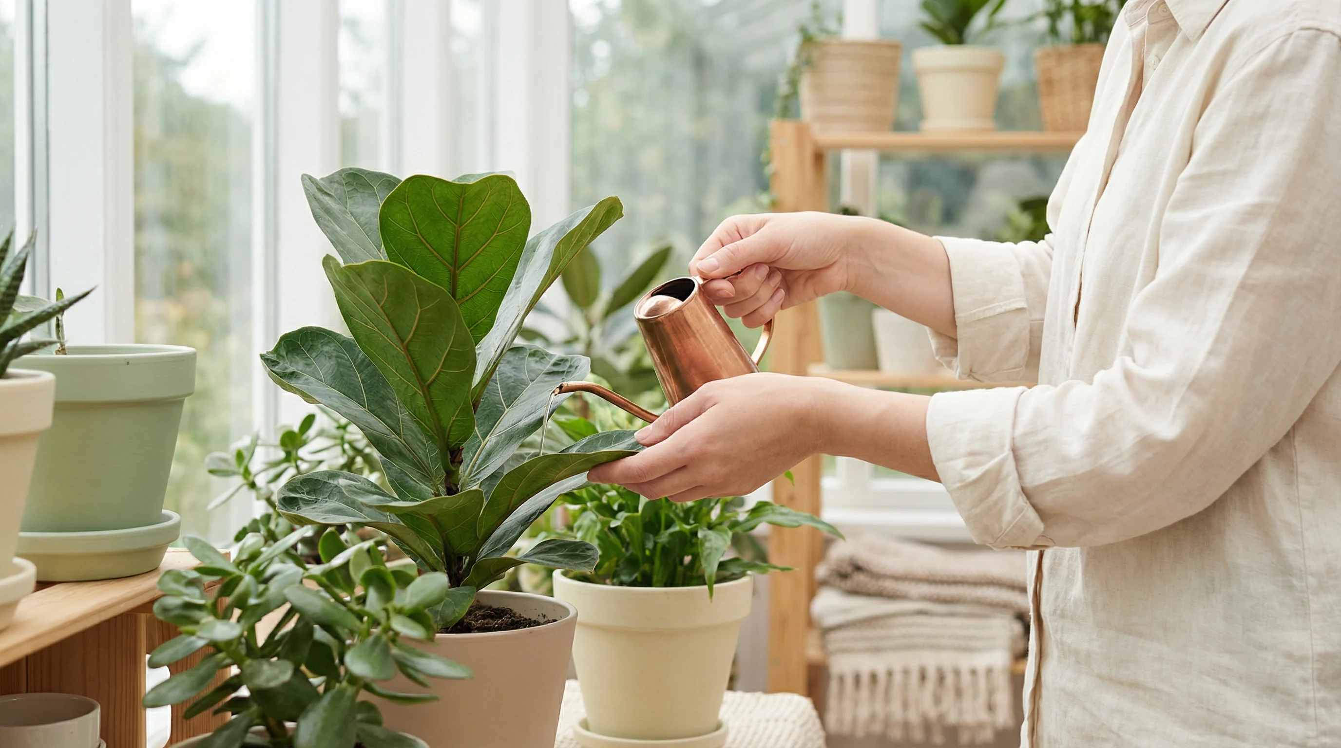 Фон секции Услуги — уход за растениями, 1920x1080