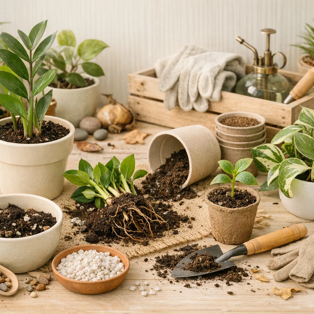 Сезонный уход и пересадка растений, 1200x600